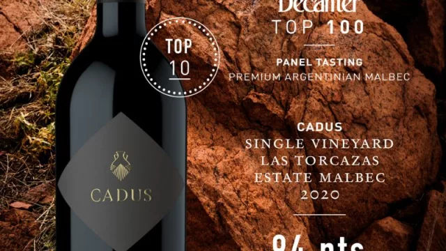 Cadus Single Vineyard Las Torcazas Estate Malbec 2020, reconocido por Decanter como uno de los 10 mejores Malbec de Argentina