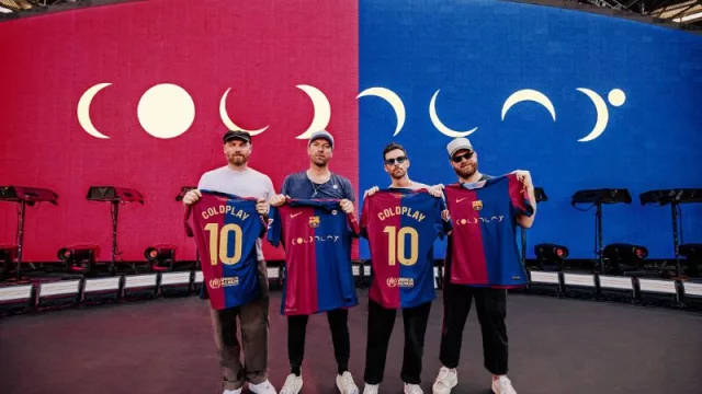 Spotify y FC Barcelona presentan una camiseta exclusiva con la colaboración de Coldplay (que se usará en un partido a disputarse este 26 de octubre)