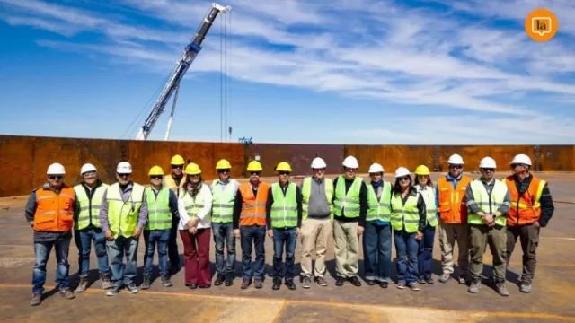 Weretilneck supervisó las obras del Oleoducto Vaca Muerta Sur en Punta Colorada (y UOCRA destacó el impacto laboral en Sierra Grande)