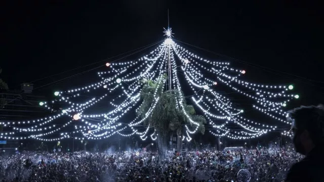 El arbolito de Oroño y Pellegrini celebra otra Navidad rosarina (música en vivo, luces y propuestas para toda la familia)