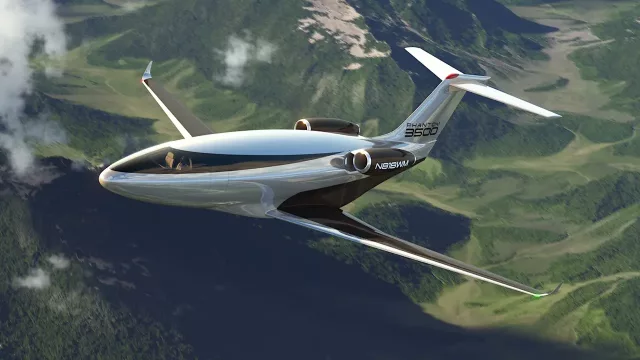 Así es Phantom 3500, el avión comercial que hará su primer vuelo en 2027… andá ahorrando (sin ventanas, forma de lágrima y materiales compuestos)