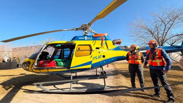 San Juan sumó aeroevacuación privada para mejorar la respuesta sanitaria en alta montaña
